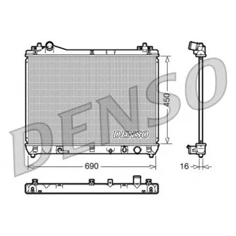 Radiateur, refroidissement du moteur DENSO DRM47018
