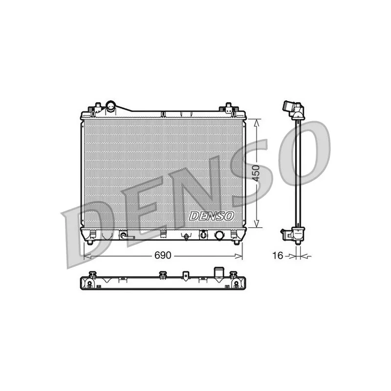 Radiateur, refroidissement du moteur DENSO DRM47018