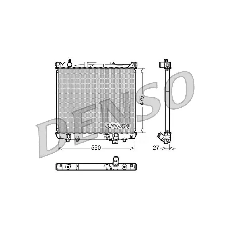 Radiateur, refroidissement du moteur DENSO DRM47020