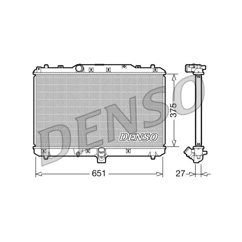 Radiateur, refroidissement du moteur DENSO DRM47022