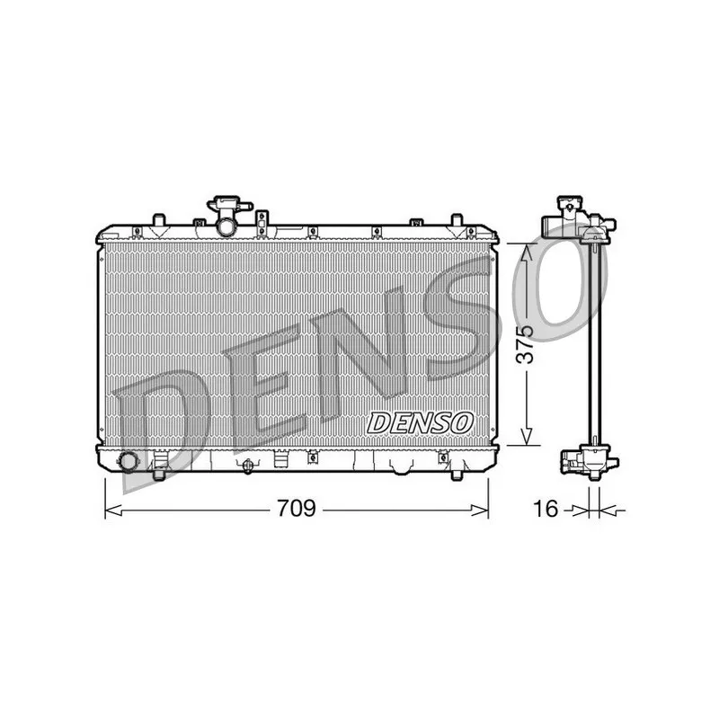 Radiateur, refroidissement du moteur DENSO DRM47023