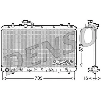 Radiateur, refroidissement du moteur DENSO DRM47024