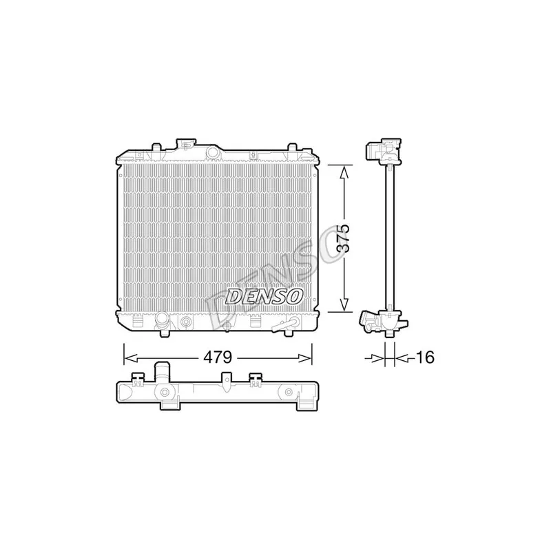 Radiateur, refroidissement du moteur DENSO DRM47028
