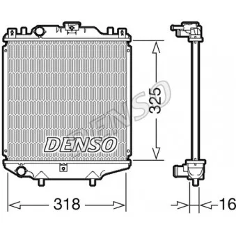 Radiateur, refroidissement du moteur DENSO DRM47029