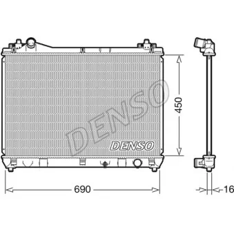 Radiateur, refroidissement du moteur DENSO DRM47031