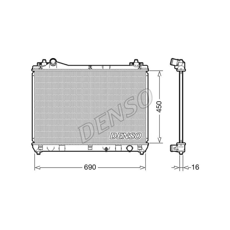 Radiateur, refroidissement du moteur DENSO DRM47031