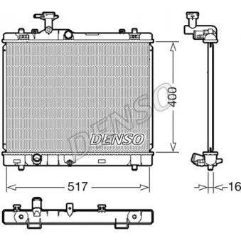 Radiateur, refroidissement du moteur DENSO DRM47032
