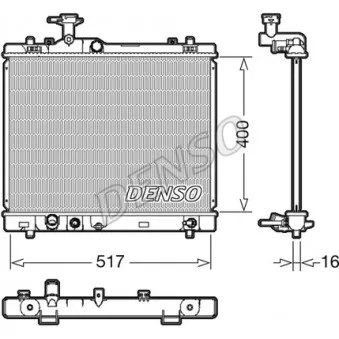 Radiateur, refroidissement du moteur DENSO DRM47033