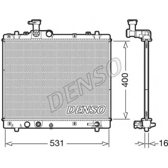 Radiateur, refroidissement du moteur DENSO DRM47035