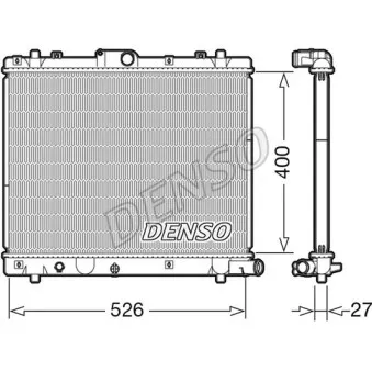 Radiateur, refroidissement du moteur DENSO DRM47036