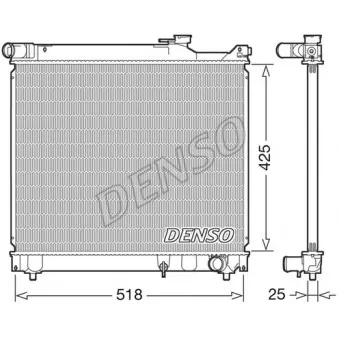Radiateur, refroidissement du moteur DENSO DRM47037