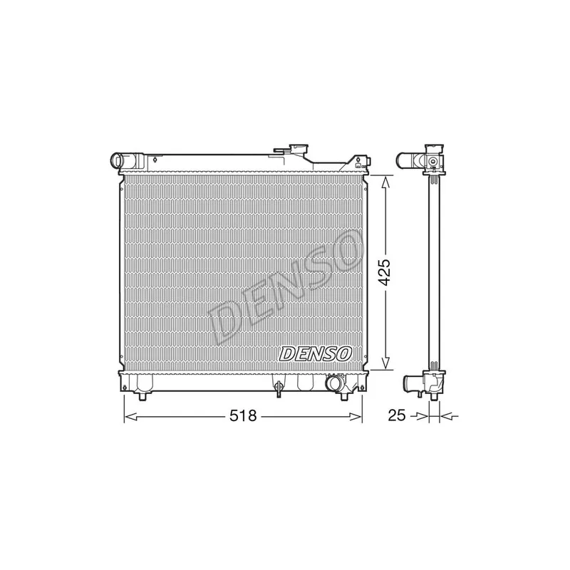 Radiateur, refroidissement du moteur DENSO DRM47037