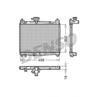 Radiateur, refroidissement du moteur DENSO DRM50001
