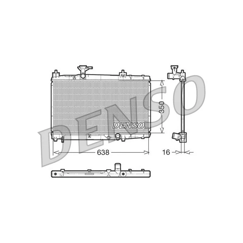 Radiateur, refroidissement du moteur DENSO DRM50007