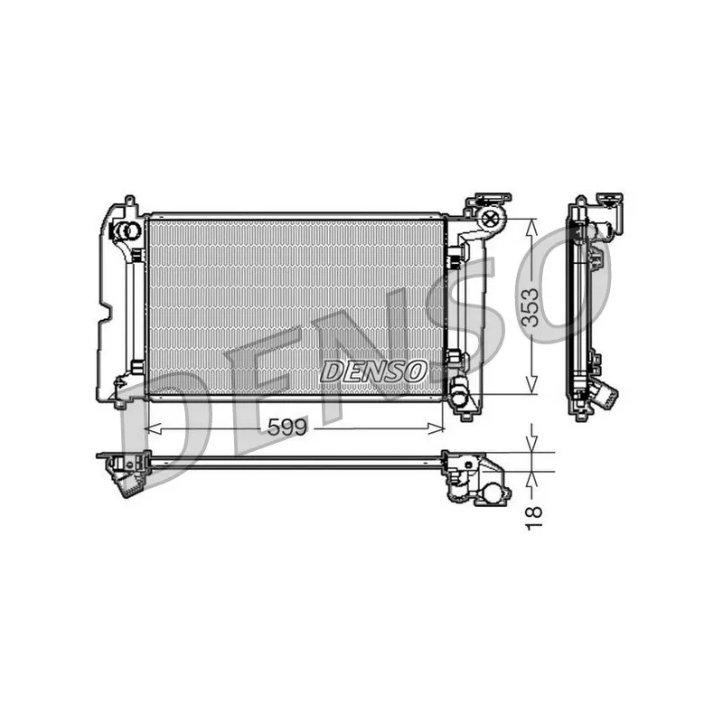 Radiateur, refroidissement du moteur DENSO DRM50010