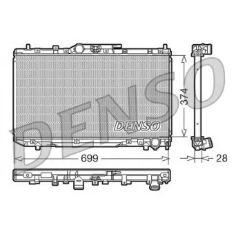 Radiateur, refroidissement du moteur DENSO DRM50014