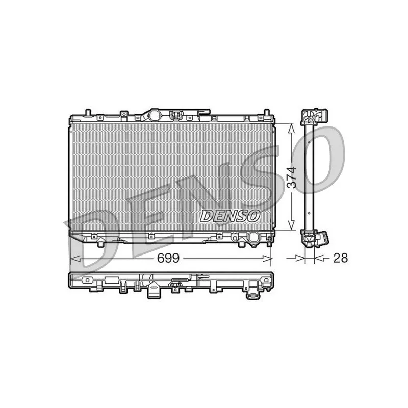 Radiateur, refroidissement du moteur DENSO DRM50014