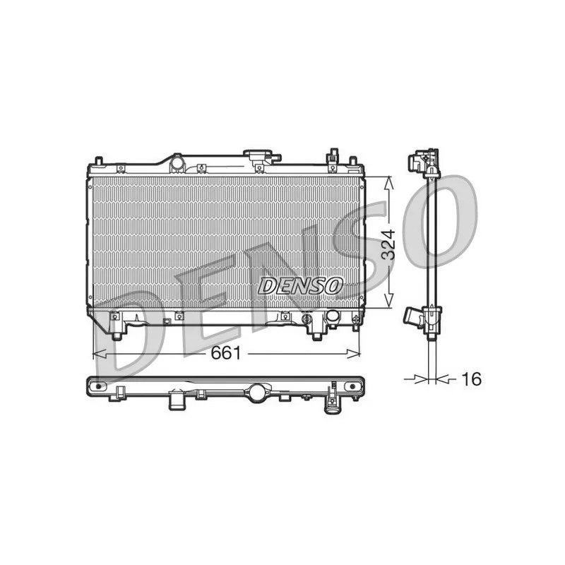 Radiateur, refroidissement du moteur DENSO DRM50015