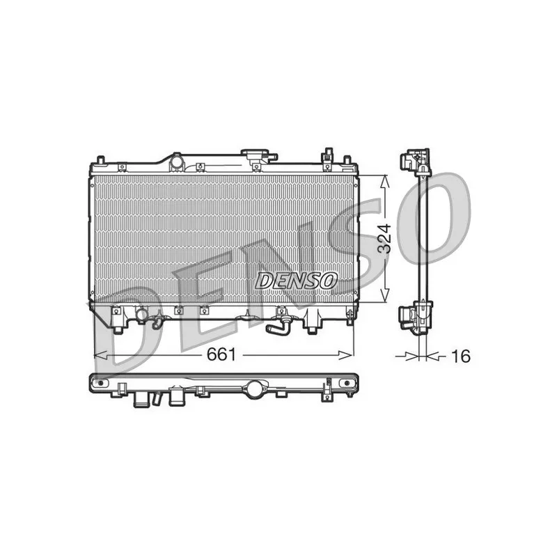 Radiateur, refroidissement du moteur DENSO DRM50017
