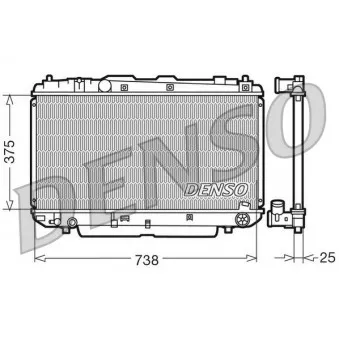 Radiateur, refroidissement du moteur DENSO DRM50021