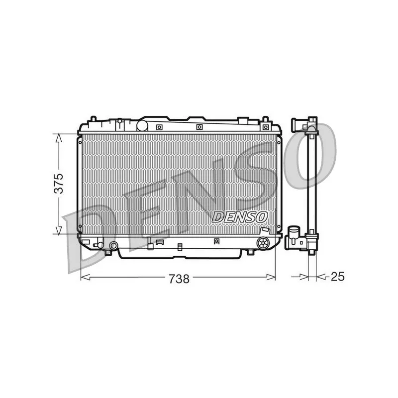 Radiateur, refroidissement du moteur DENSO DRM50021