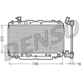 Radiateur, refroidissement du moteur DENSO DRM50022