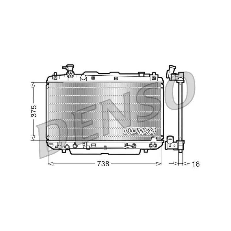 Radiateur, refroidissement du moteur DENSO DRM50022