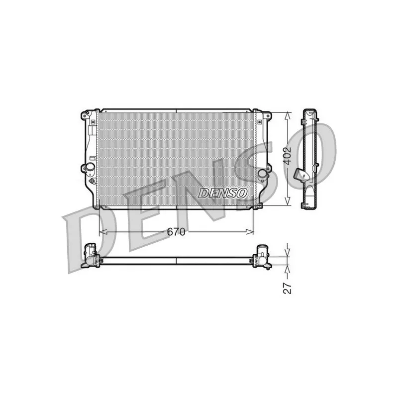 Radiateur, refroidissement du moteur DENSO DRM50025