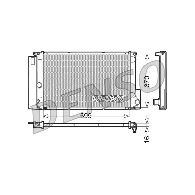 Radiateur, refroidissement du moteur DENSO DRM50026