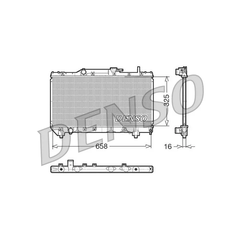 Radiateur, refroidissement du moteur DENSO DRM50028