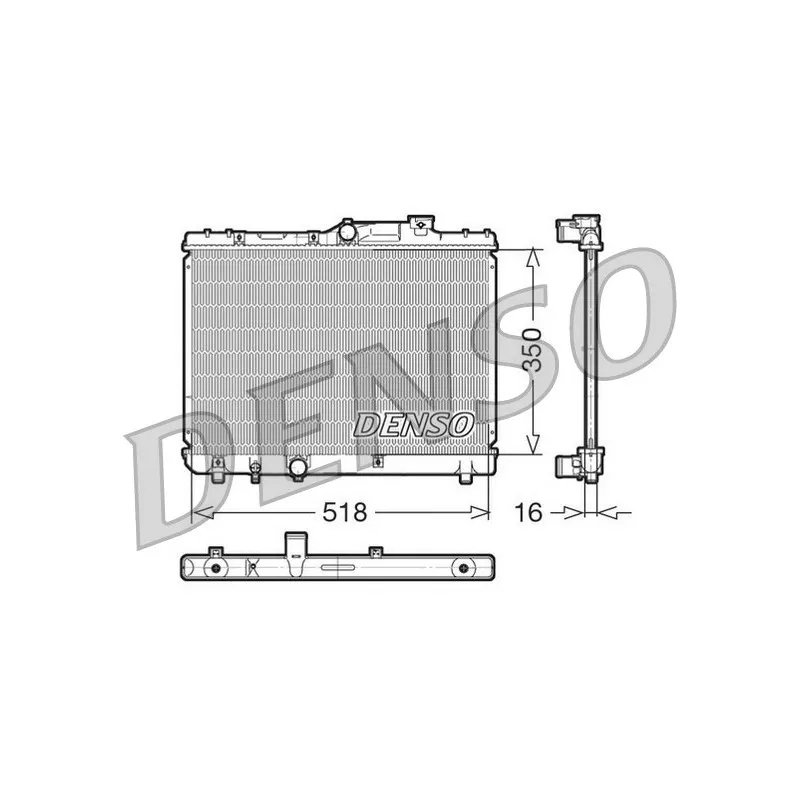 Radiateur, refroidissement du moteur DENSO DRM50029