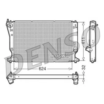 Radiateur, refroidissement du moteur DENSO DRM50032