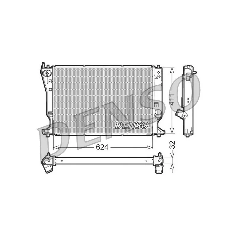 Radiateur, refroidissement du moteur DENSO DRM50032