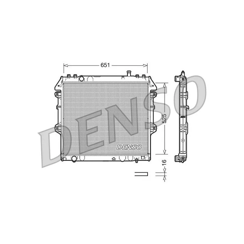 Radiateur, refroidissement du moteur DENSO DRM50038