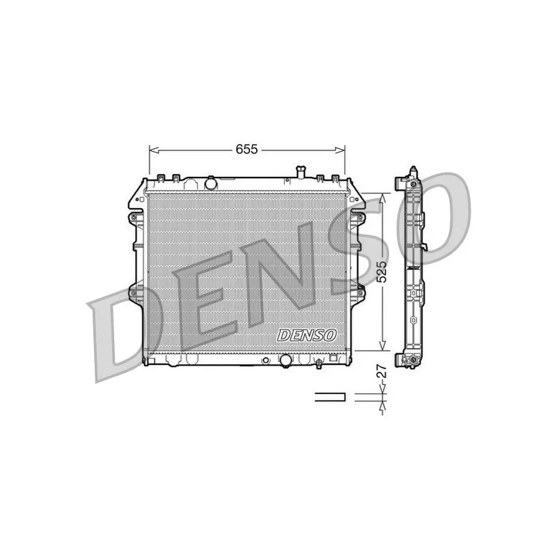 Radiateur, refroidissement du moteur DENSO DRM50039