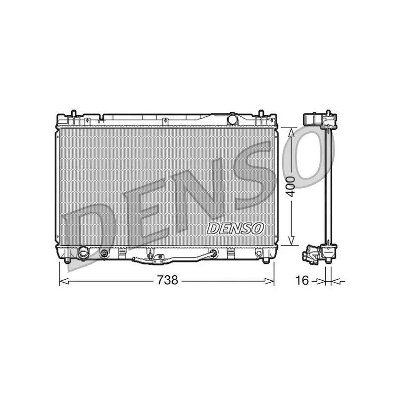 Radiateur, refroidissement du moteur DENSO DRM50043