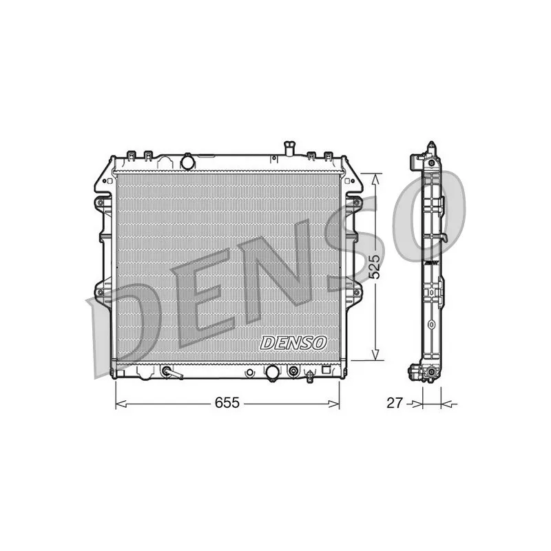 Radiateur, refroidissement du moteur DENSO DRM50045