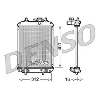 Radiateur, refroidissement du moteur DENSO DRM50050