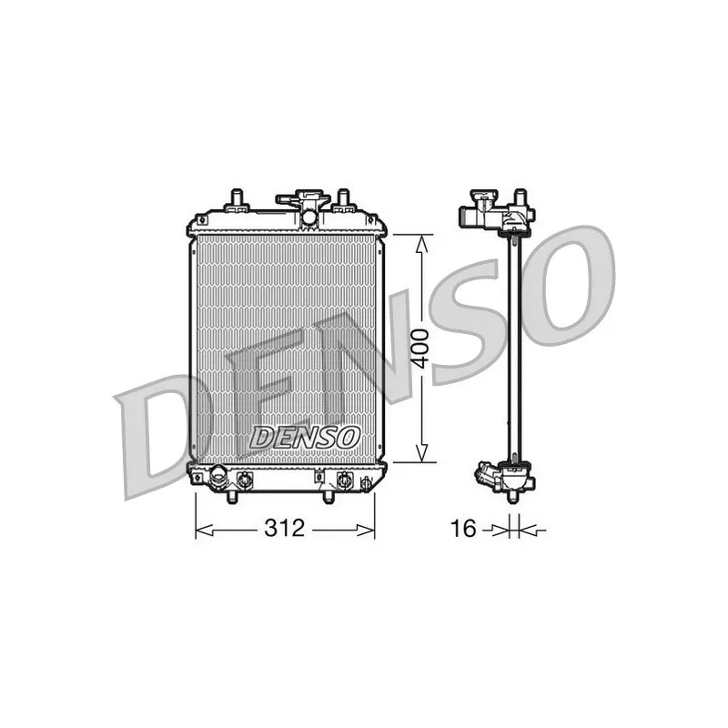 Radiateur, refroidissement du moteur DENSO DRM50050