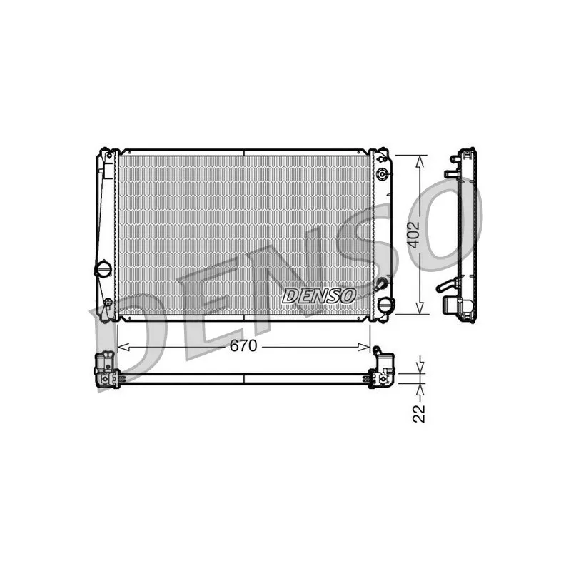 Radiateur, refroidissement du moteur DENSO DRM50052