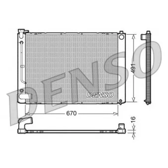 Radiateur, refroidissement du moteur DENSO DRM50055