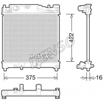 Radiateur, refroidissement du moteur DENSO DRM50056