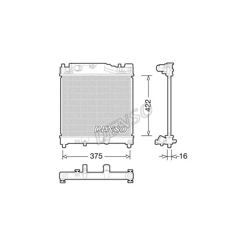 Radiateur, refroidissement du moteur DENSO DRM50056