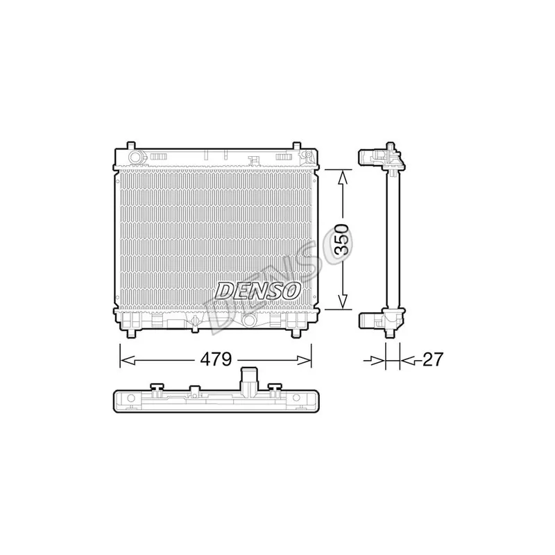 Radiateur, refroidissement du moteur DENSO DRM50058
