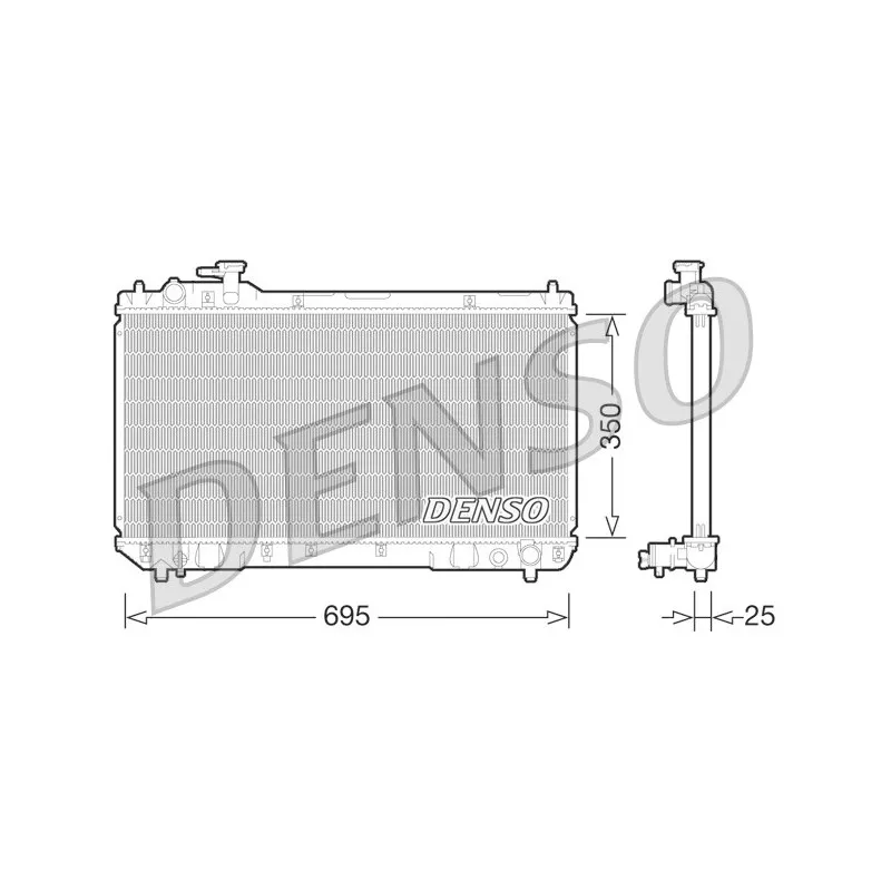 Radiateur, refroidissement du moteur DENSO DRM50062