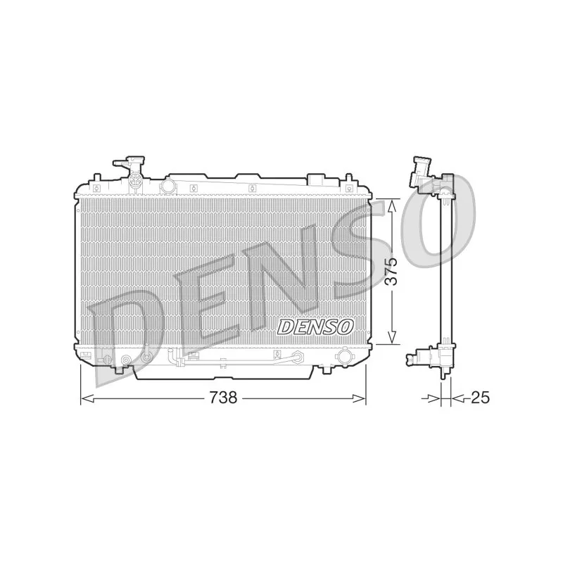 Radiateur, refroidissement du moteur DENSO DRM50064