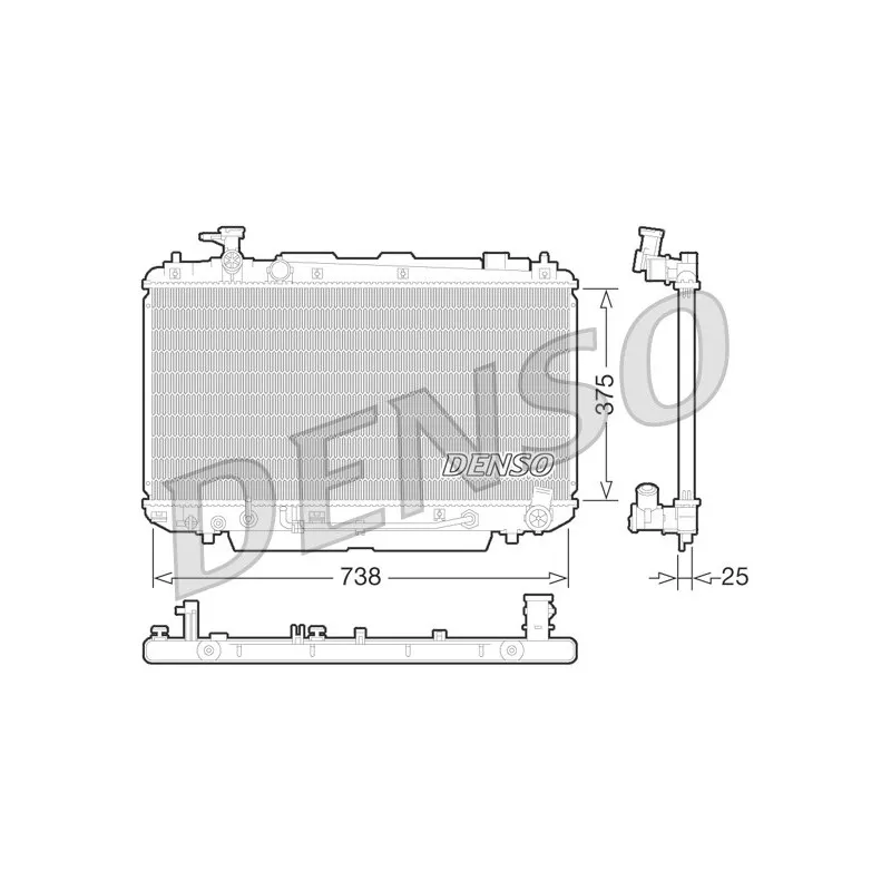 Radiateur, refroidissement du moteur DENSO DRM50065