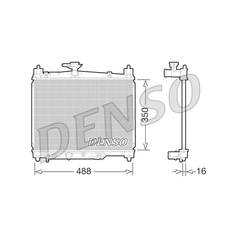 Radiateur, refroidissement du moteur DENSO DRM50066