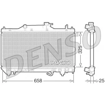Radiateur, refroidissement du moteur DENSO DRM50067