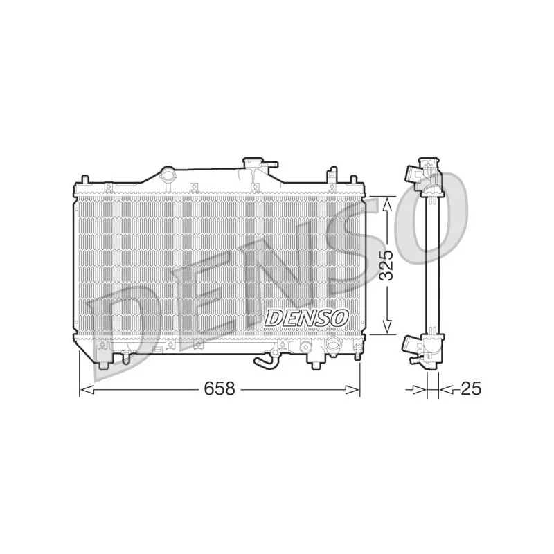 Radiateur, refroidissement du moteur DENSO DRM50067